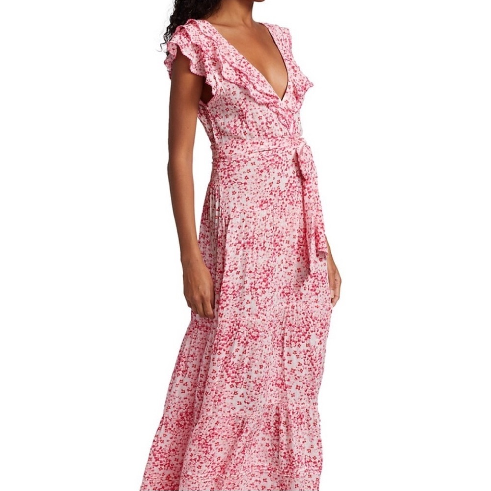 Poupette St. Barth Pink Floral Maxi Dress